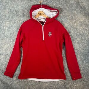 Women’s Colosseum Red Wisconsin Badgers Hansel Quarter-Zip Hoodie size XL